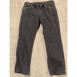 True Relgion Dark Wash Ricky Relaxed Straight 30/29 Back Pocket Flap Jeans (H)